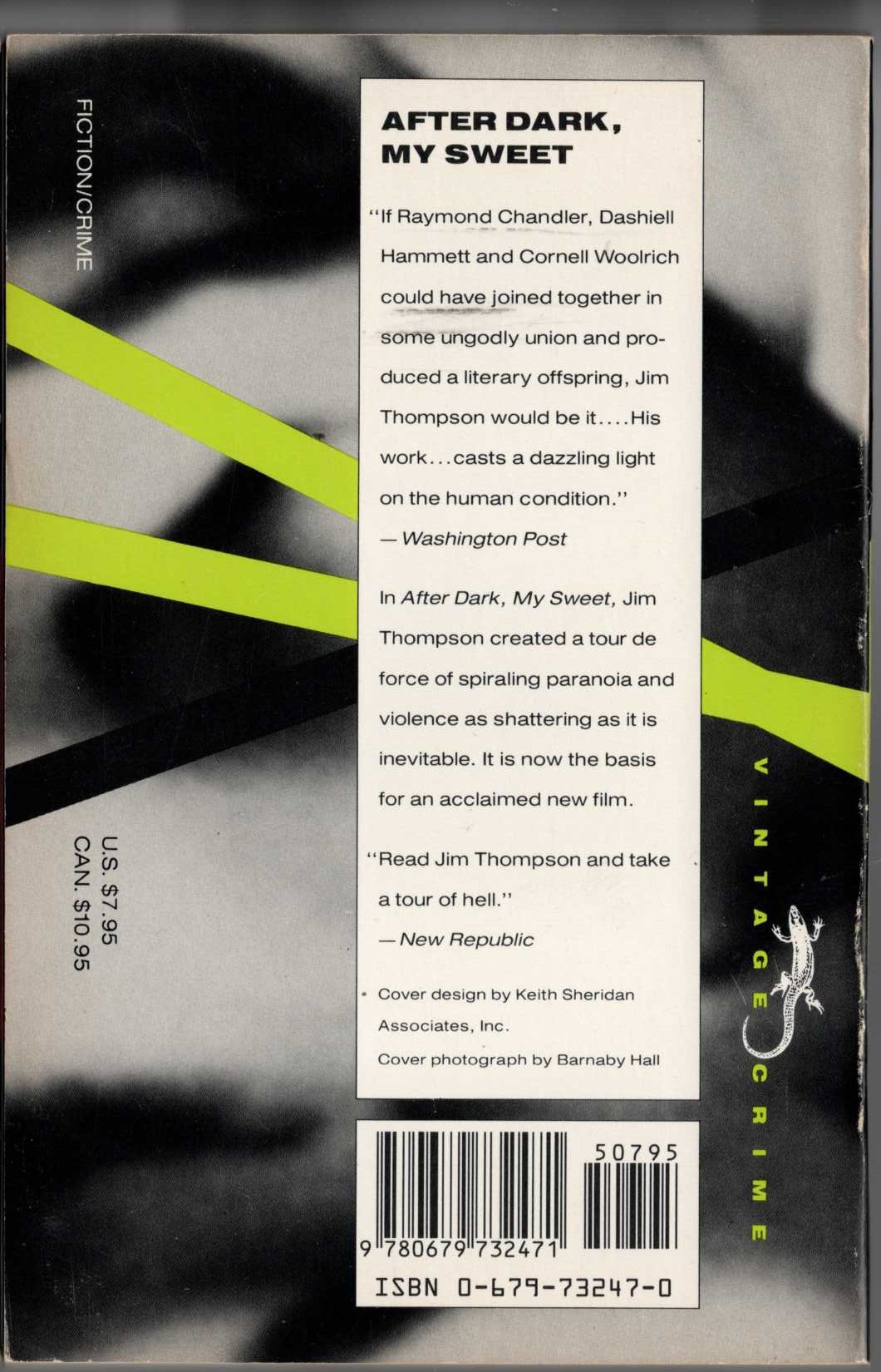 Jim Thompson  AFTER DARK, MY SWEET magnified rear book cover image