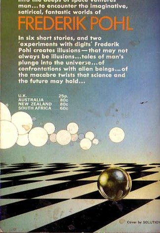 Frederik Pohl  DIGITS AND DASTARDS magnified rear book cover image