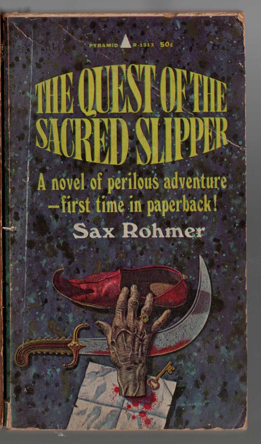 Sax Rohmer  THE QUEST OF THE SACRED SLIPPER front book cover image