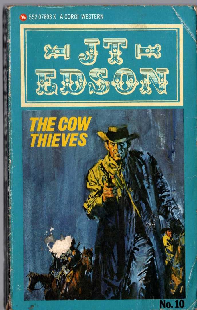 J.T. Edson  THE COW THIEVES front book cover image