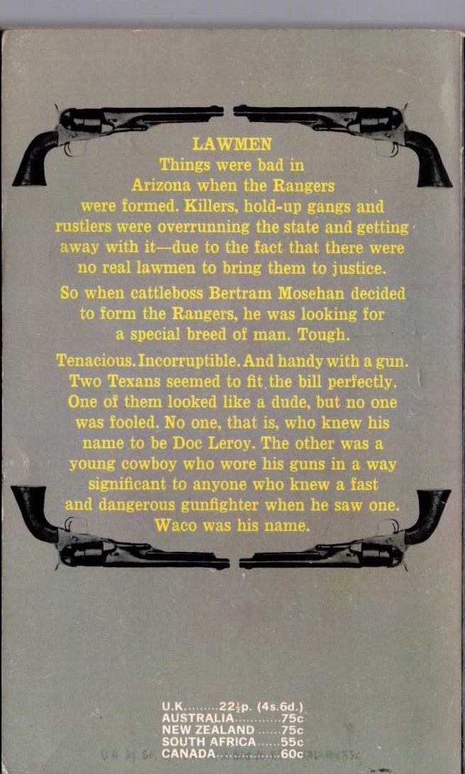 J.T. Edson  SAGEBRUSH SLEUTH magnified rear book cover image