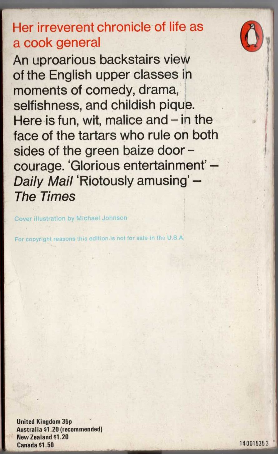 Monica Dickens  ONE PAIR OF HANDS magnified rear book cover image