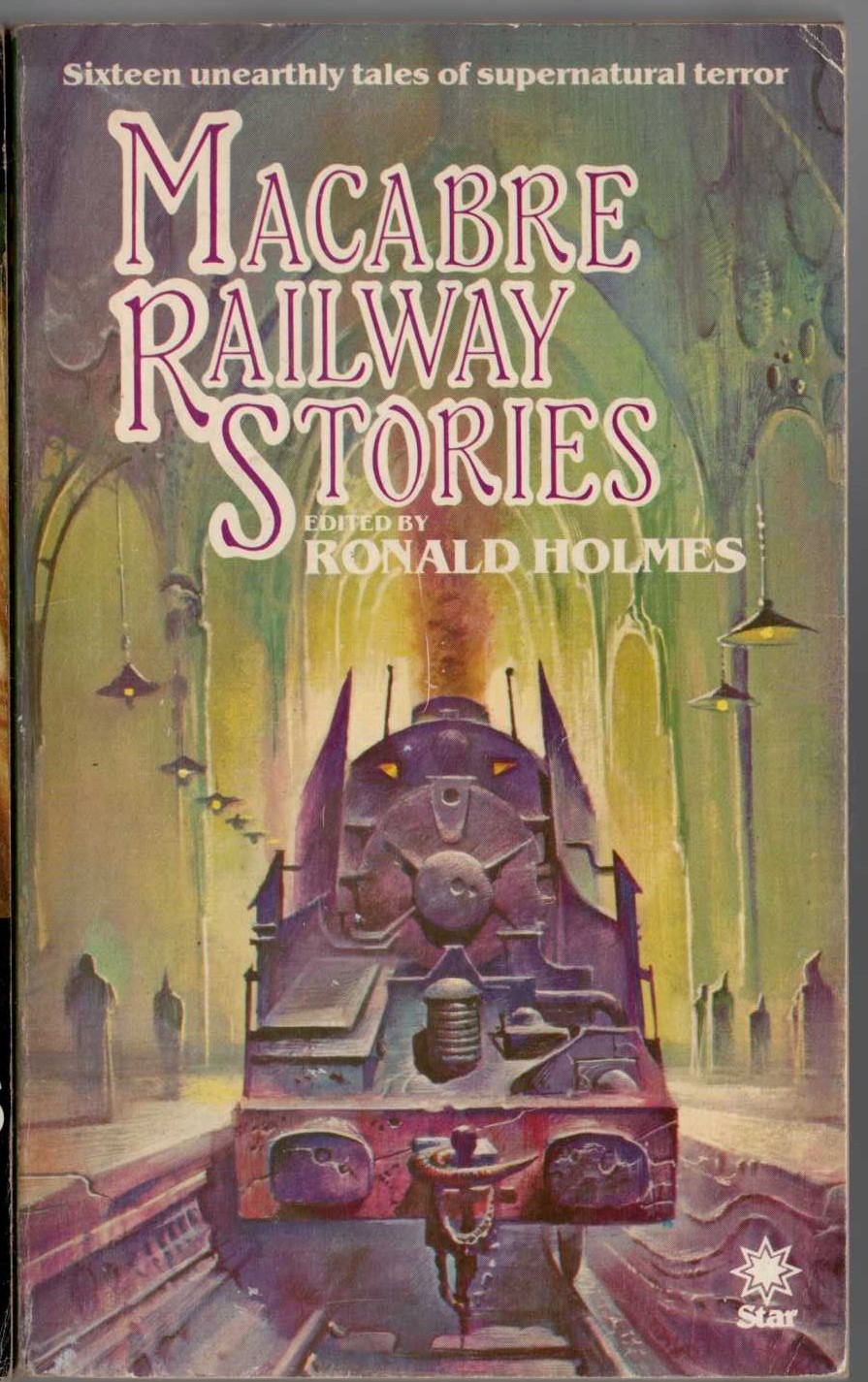 Ronald Holmes (edits) MACABRE RAILWAY STORIES front book cover image