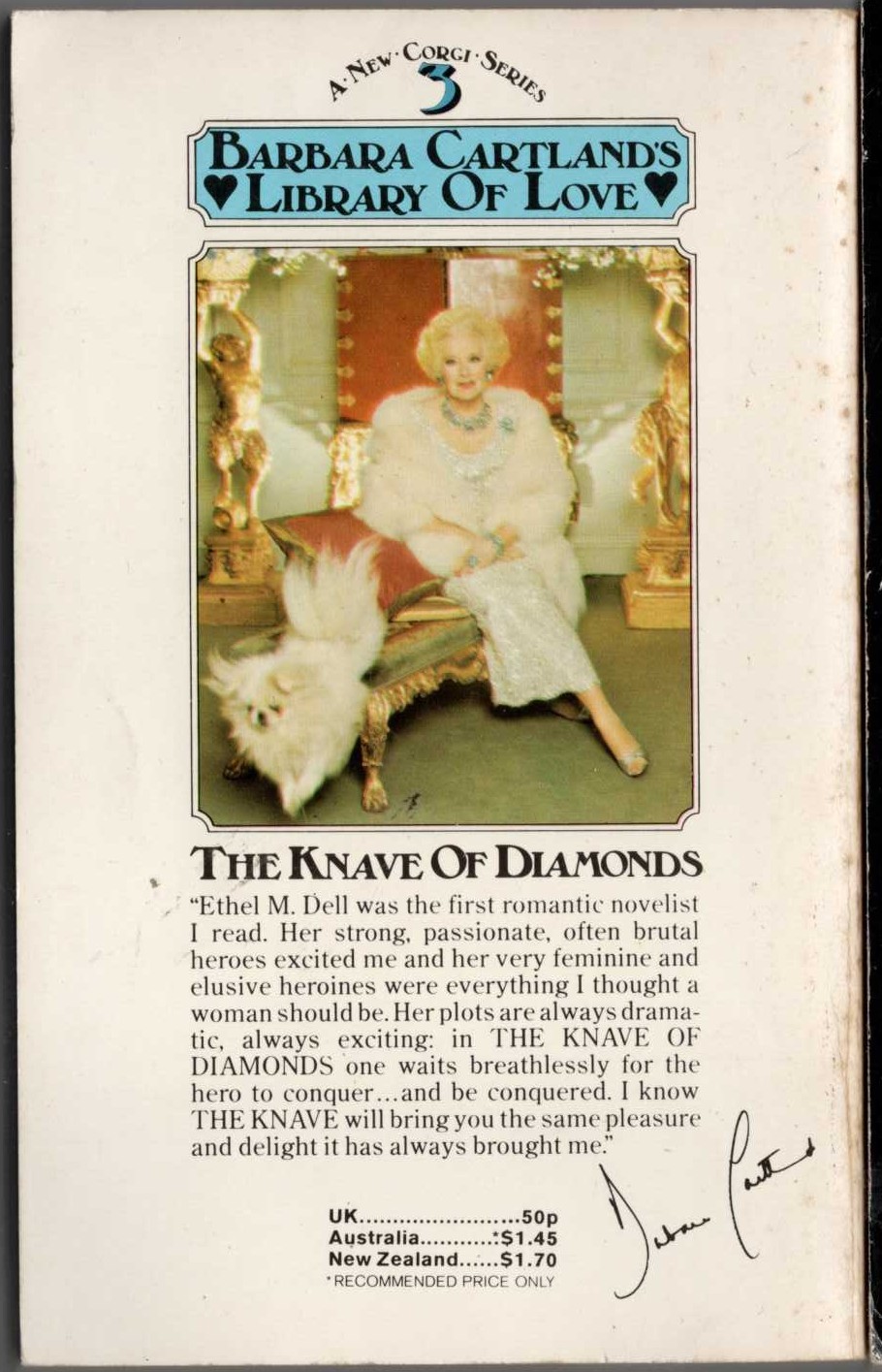 Ethel M. Dell  THE KNAVE OF DIAMONDS magnified rear book cover image