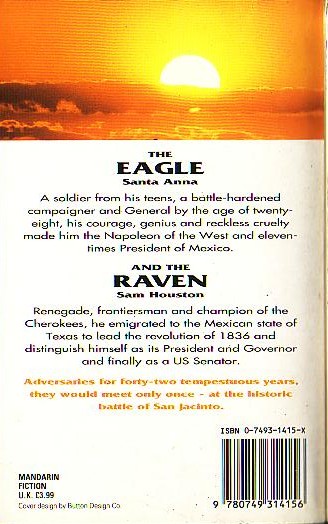 James A. Michener  THE EAGLE AND THE RAVEN magnified rear book cover image