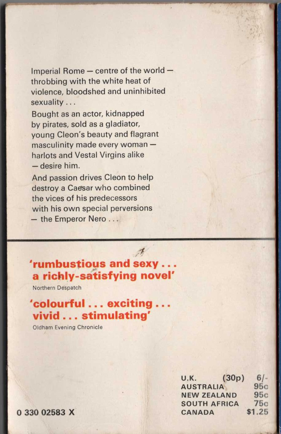 Lance Horner  ROGUE ROMAN magnified rear book cover image