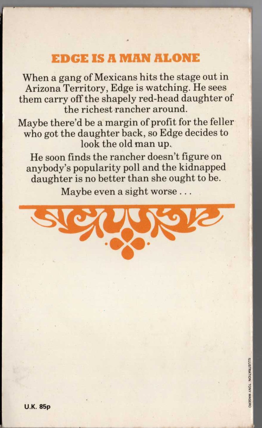 George G. Gilman  EDGE 35: DEATH DEAL magnified rear book cover image