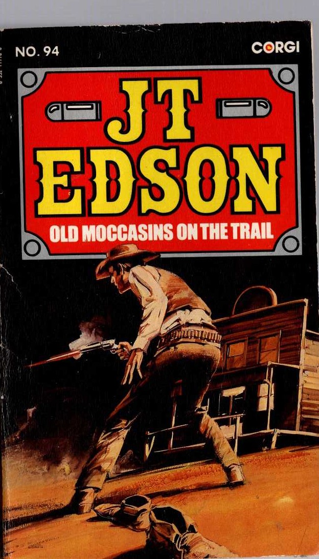 J.T. Edson  OLD MOCCASINS ON THE TRAIL front book cover image