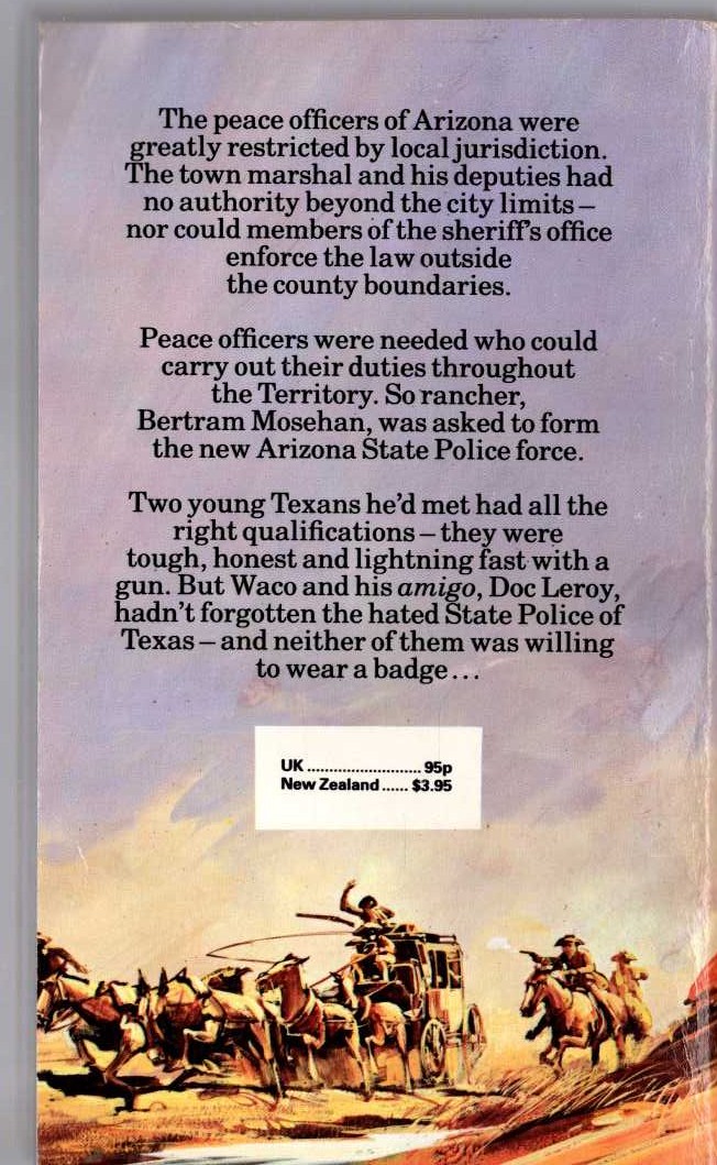 J.T. Edson  WACO'S BADGE magnified rear book cover image