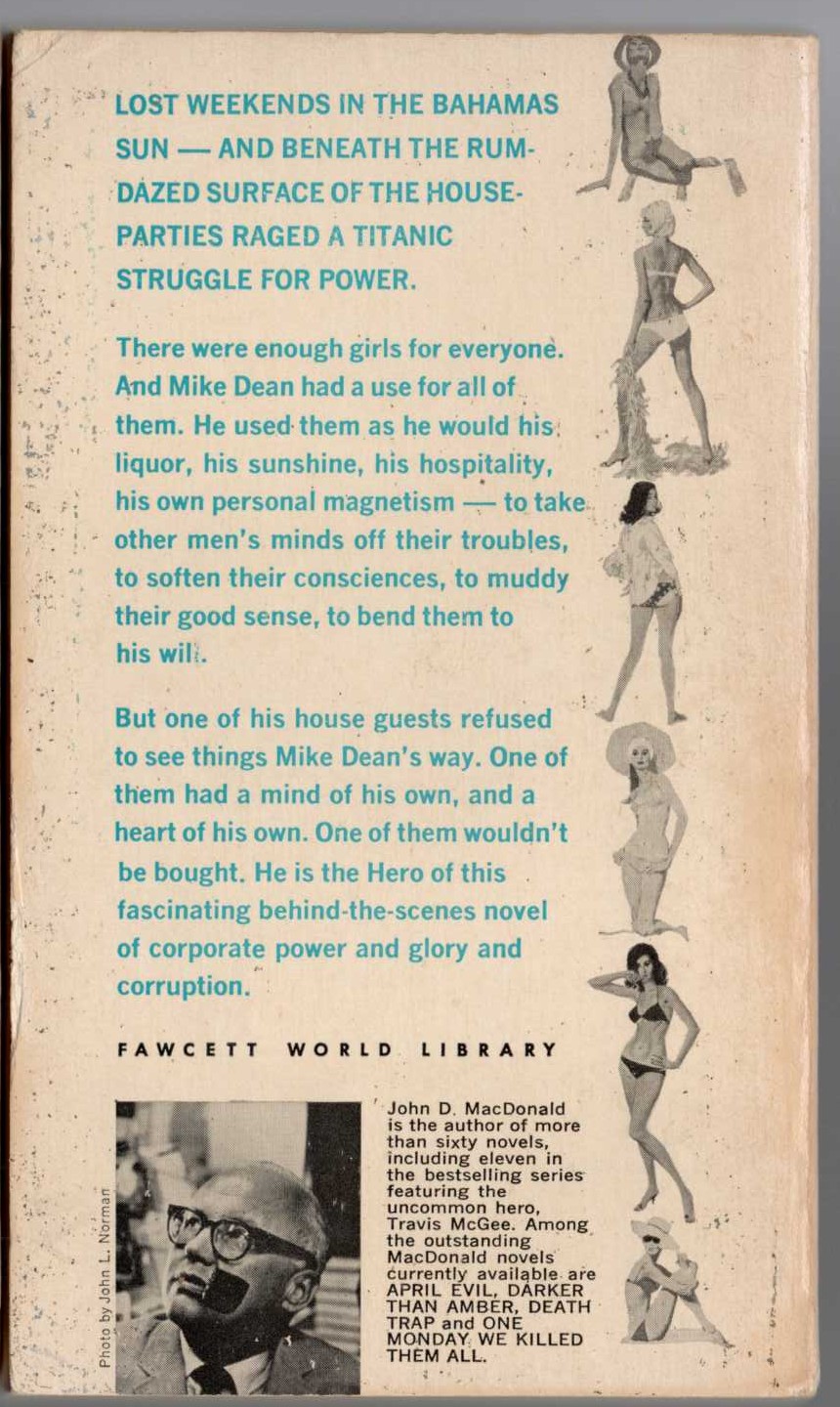 John D. MacDonald  A MAN OF AFFAIRS magnified rear book cover image