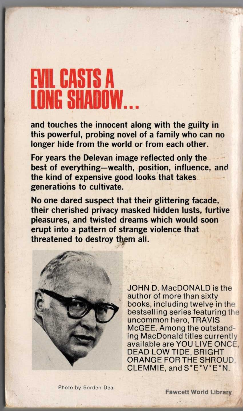 John D. MacDonald  CONTRARY PLEASURE magnified rear book cover image