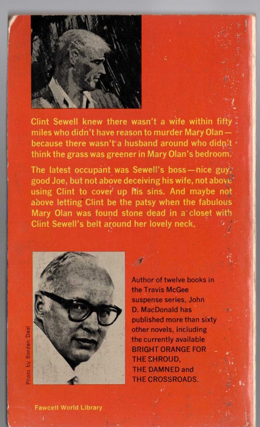 John D. MacDonald  YOU LIVE ONCE magnified rear book cover image