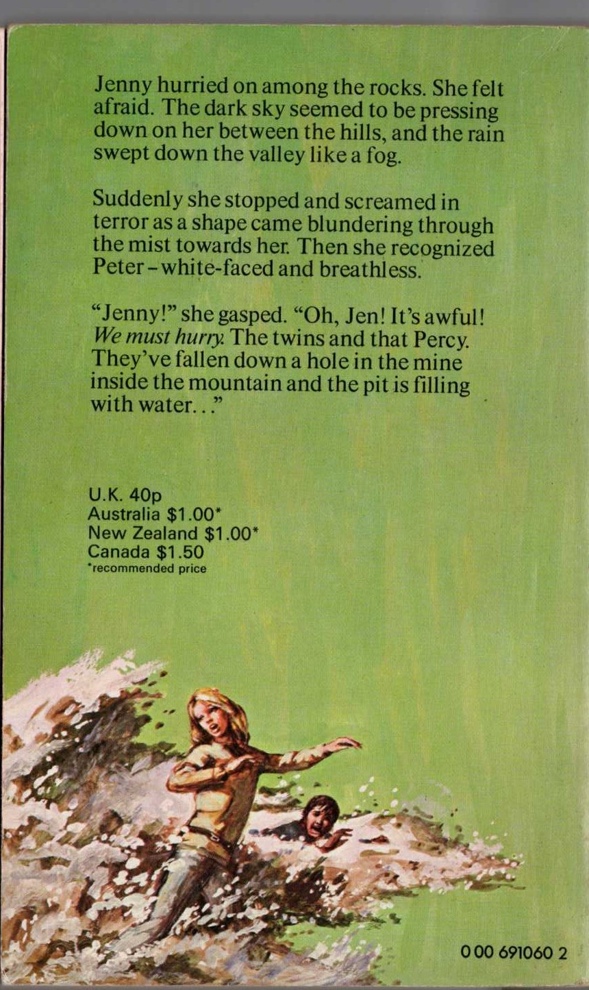Malcolm Saville  LONE PINE FIVE magnified rear book cover image