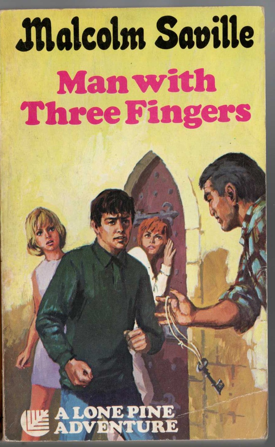 Malcolm Saville  MAN WITH THREE FINGERS front book cover image