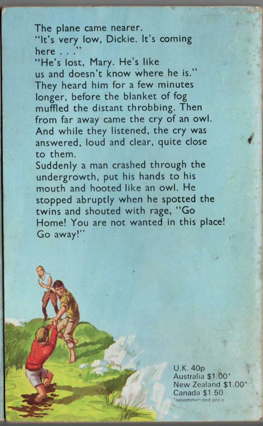 Malcolm Saville  MYSTERY AT WITCHEND magnified rear book cover image