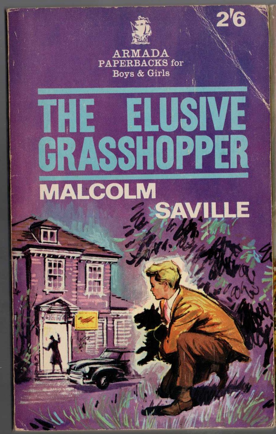 Malcolm Saville  THE ELUSIVE GRASSHOPPER front book cover image