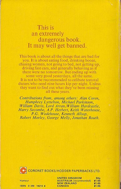 William Davis (Edits) THE PUNCH GUIDE TO GOOD LIVING magnified rear book cover image