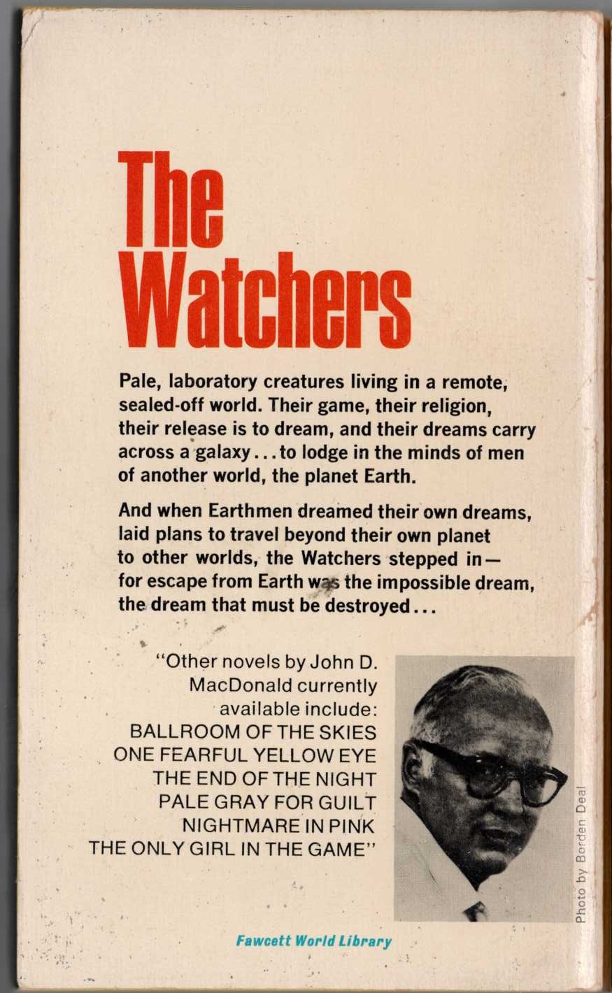 John D. MacDonald  WINE OF THE DREAMERS magnified rear book cover image