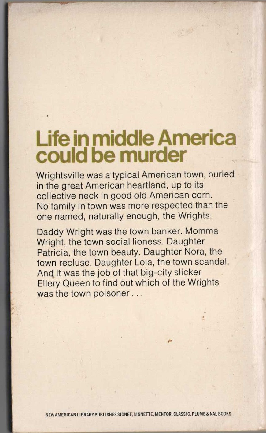 John Irving  THE WATER-METHOD MAN magnified rear book cover image