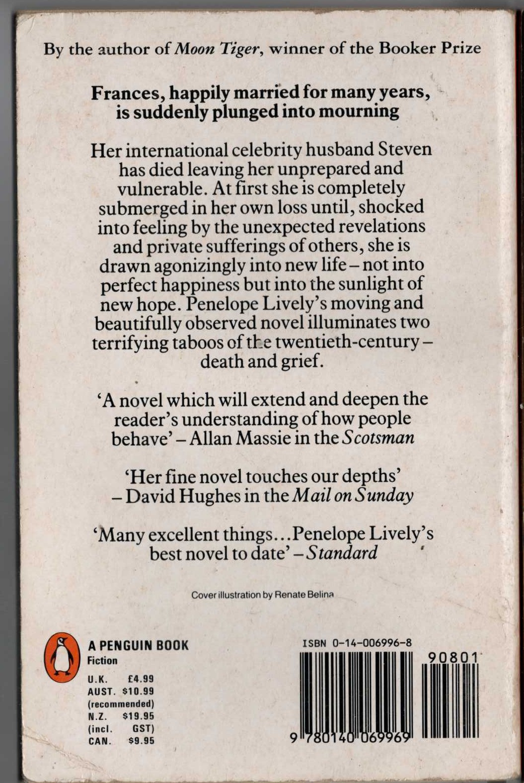 Penelope Lively  PERFECT HAPPINESS magnified rear book cover image