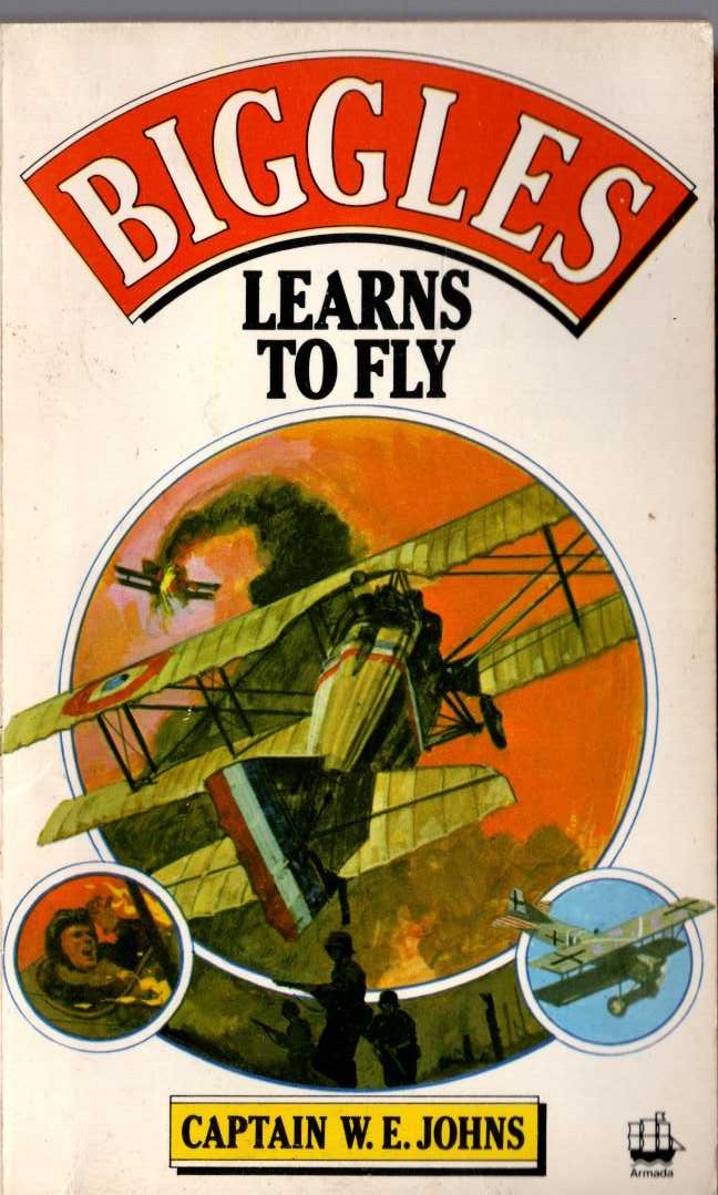 Captain W.E. Johns  BIGGLES LEARNS TO FLY front book cover image