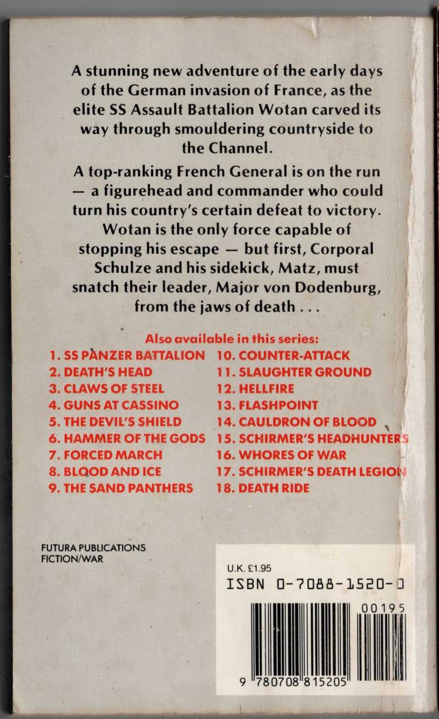 Leo Kessler  PANZER HUNT magnified rear book cover image