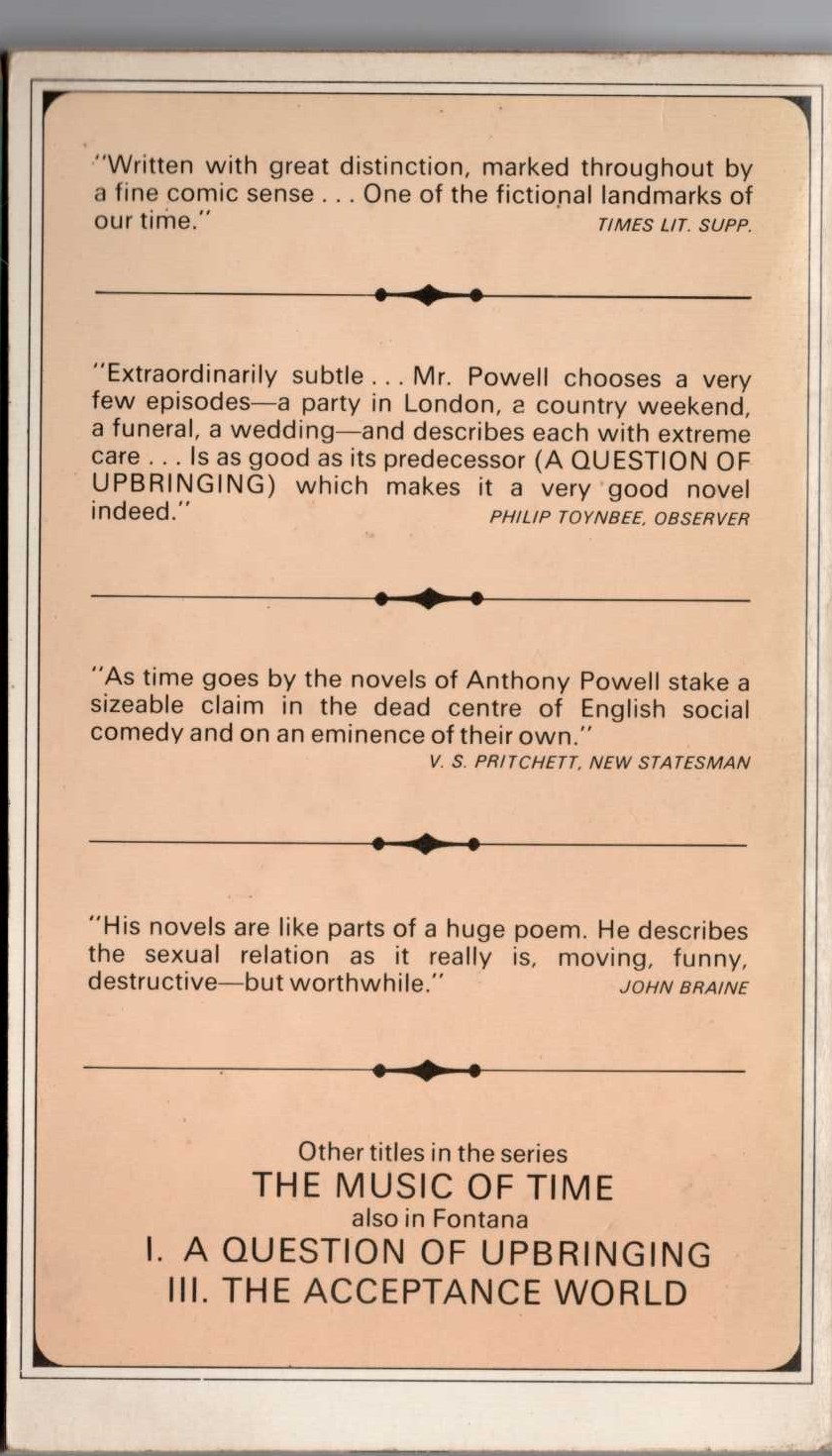 Anthony Powell  A BUYER'S MARKET magnified rear book cover image
