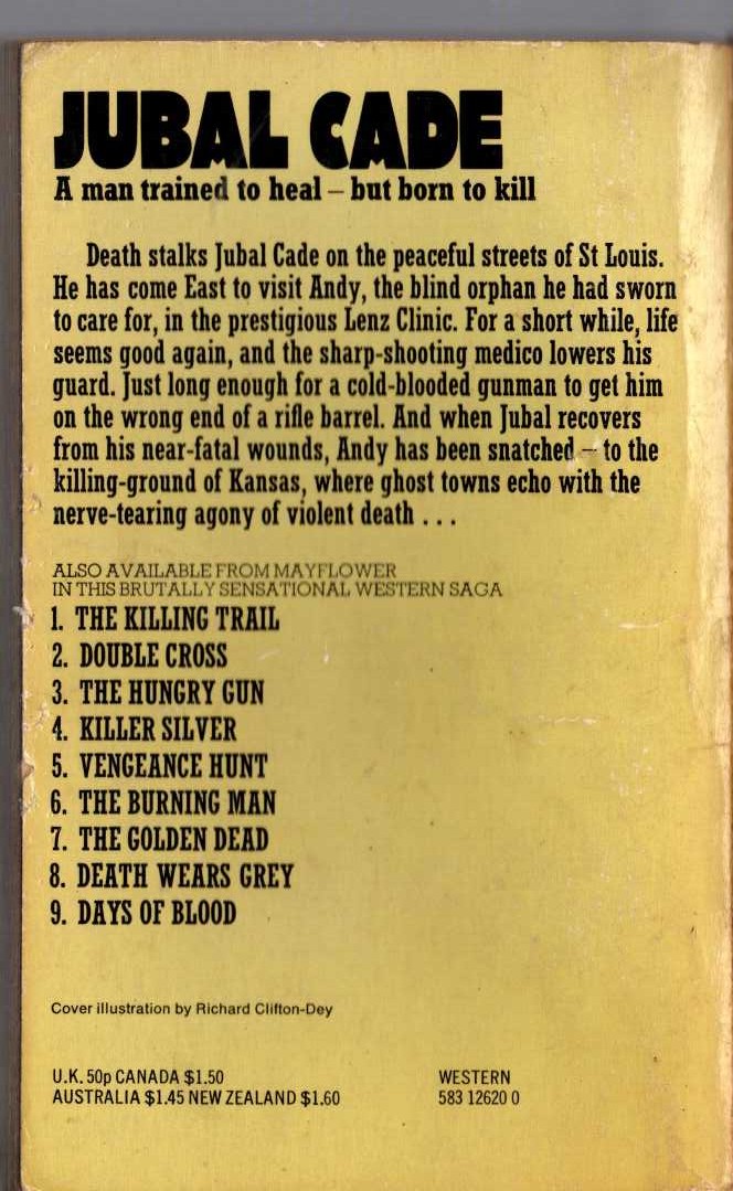 Charles R. Pike  JUBAL CADE 10: THE KILLING GROUND magnified rear book cover image