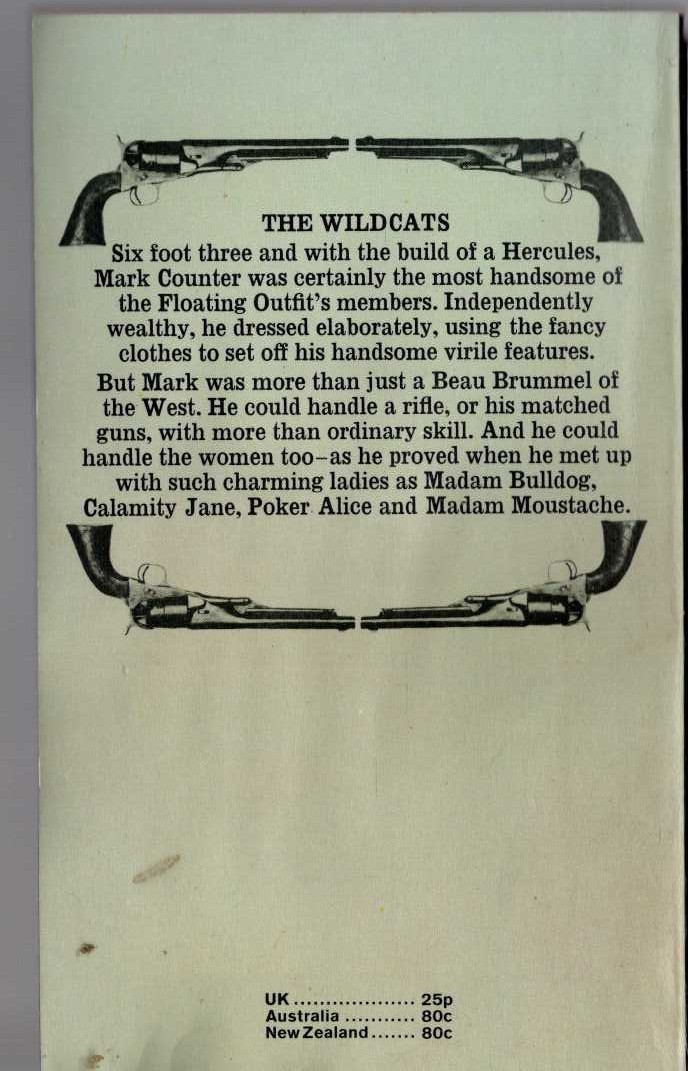 J.T. Edson  THE WILDCATS magnified rear book cover image