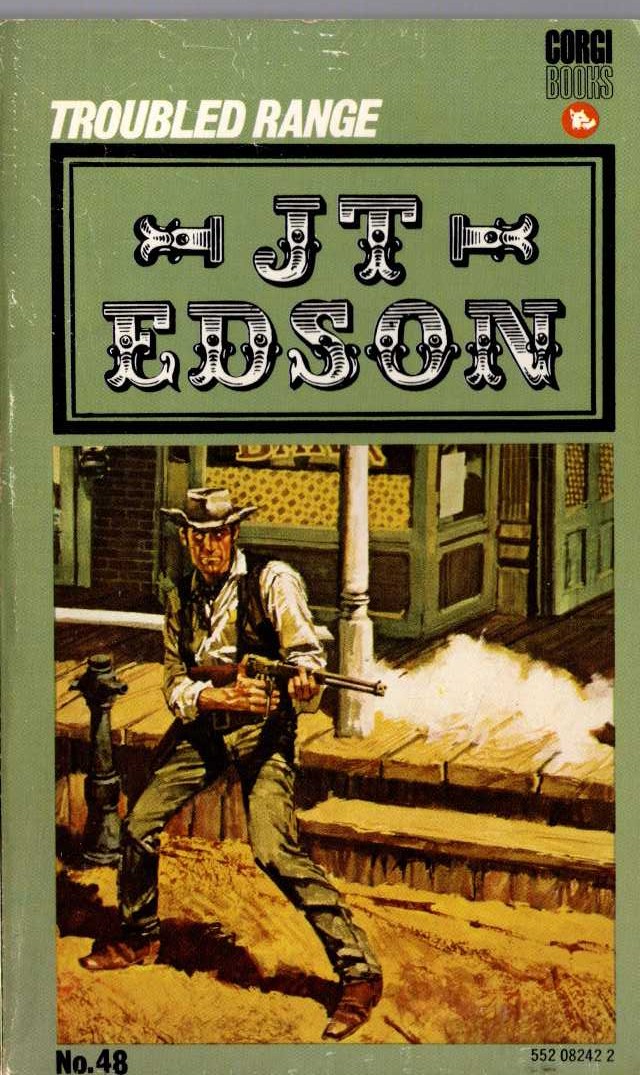 J.T. Edson  TROUBLED RANGE front book cover image