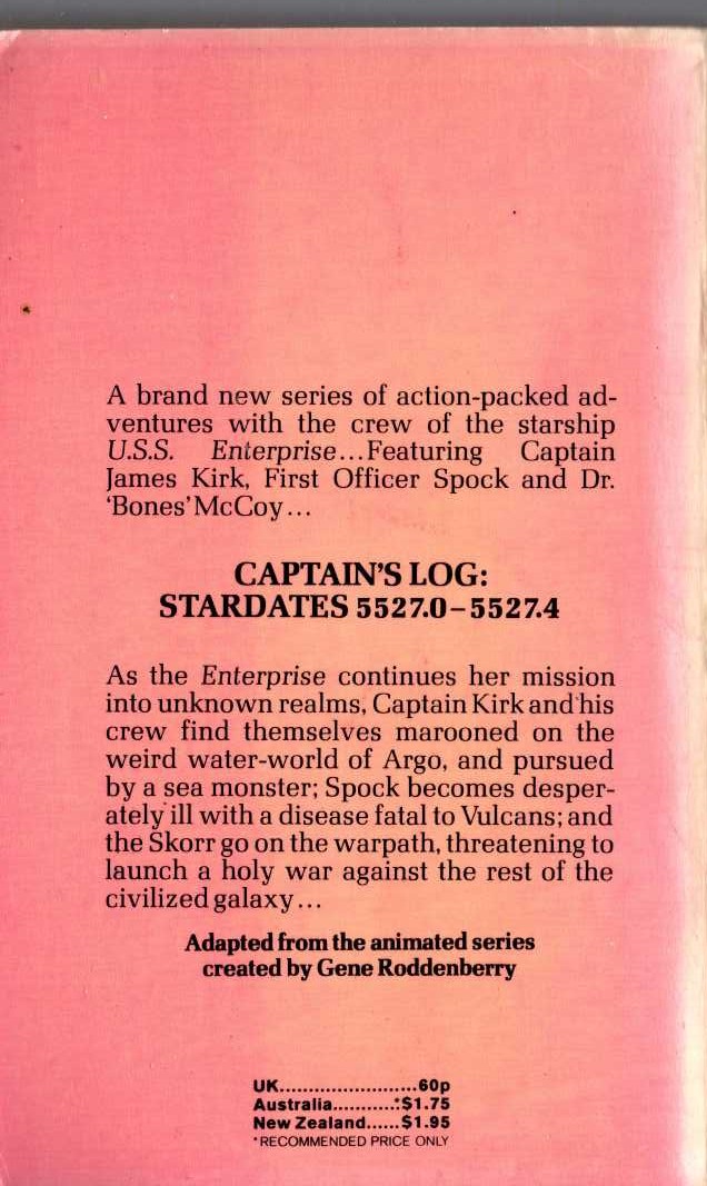 Alan Dean Foster  STAR TREK: LOG FIVE [5] magnified rear book cover image