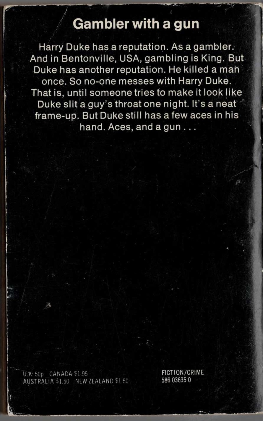 James Hadley Chase  JUST THE WAY IT IS magnified rear book cover image