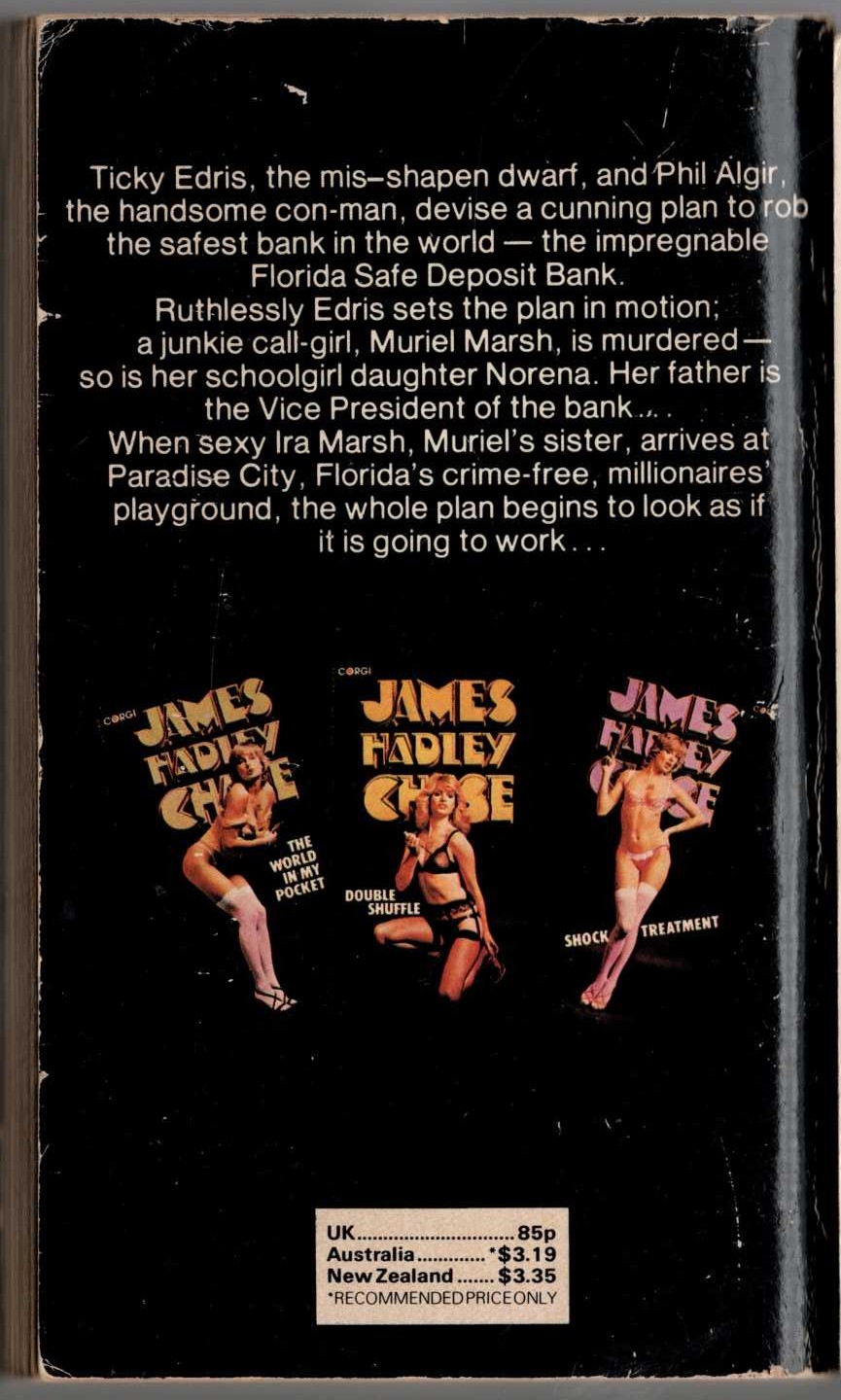 James Hadley Chase  THE WAY THE COOKIE CRUMBLES magnified rear book cover image