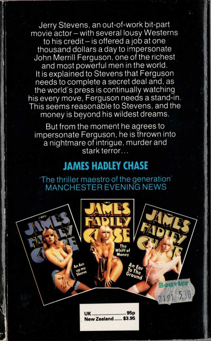 James Hadley Chase  YOU CAN SAY THAT AGAIN magnified rear book cover image