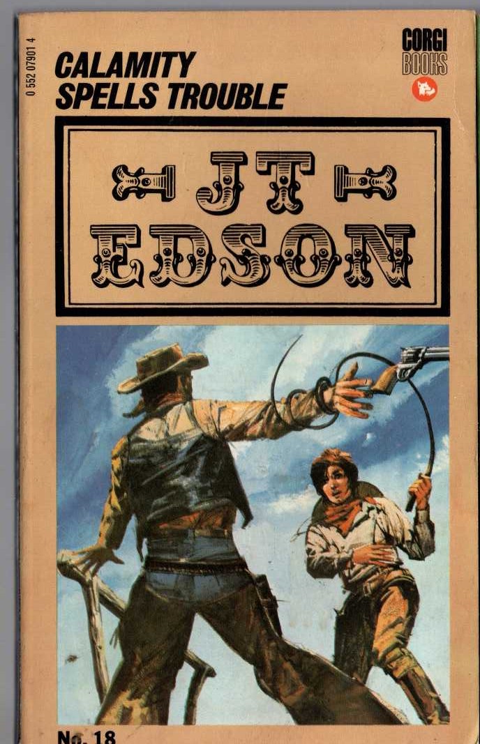 J.T. Edson  CALAMITY SPELLS TROUBLE front book cover image