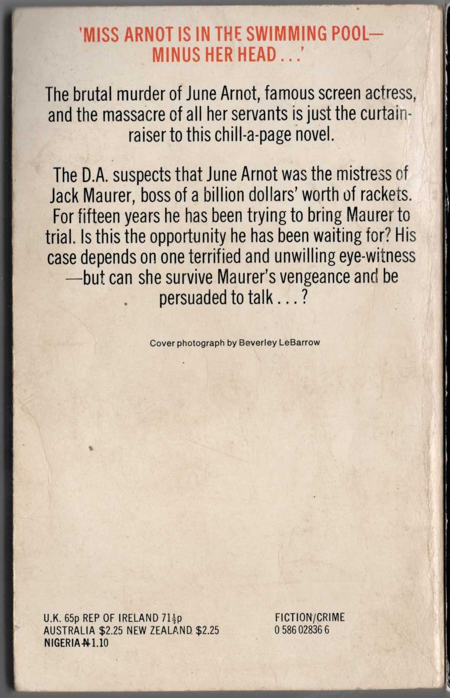 James Hadley Chase  THIS WAY FOR A SHROUD magnified rear book cover image