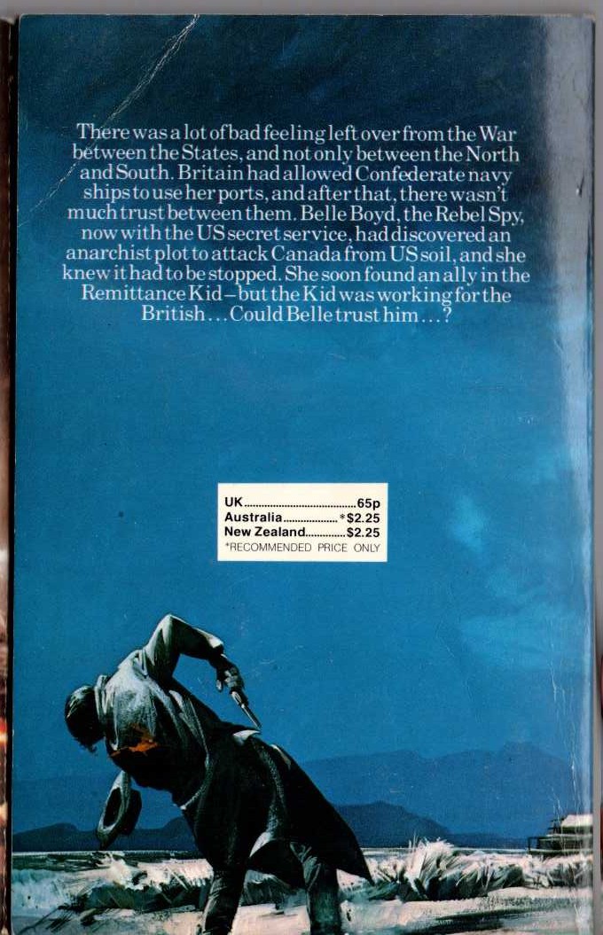 J.T. Edson  THE REMITTANCE KID magnified rear book cover image