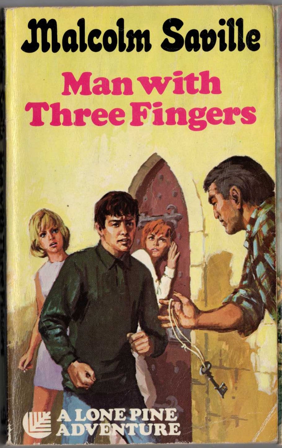 Malcolm Saville  MAN WITH THREE FINGERS front book cover image