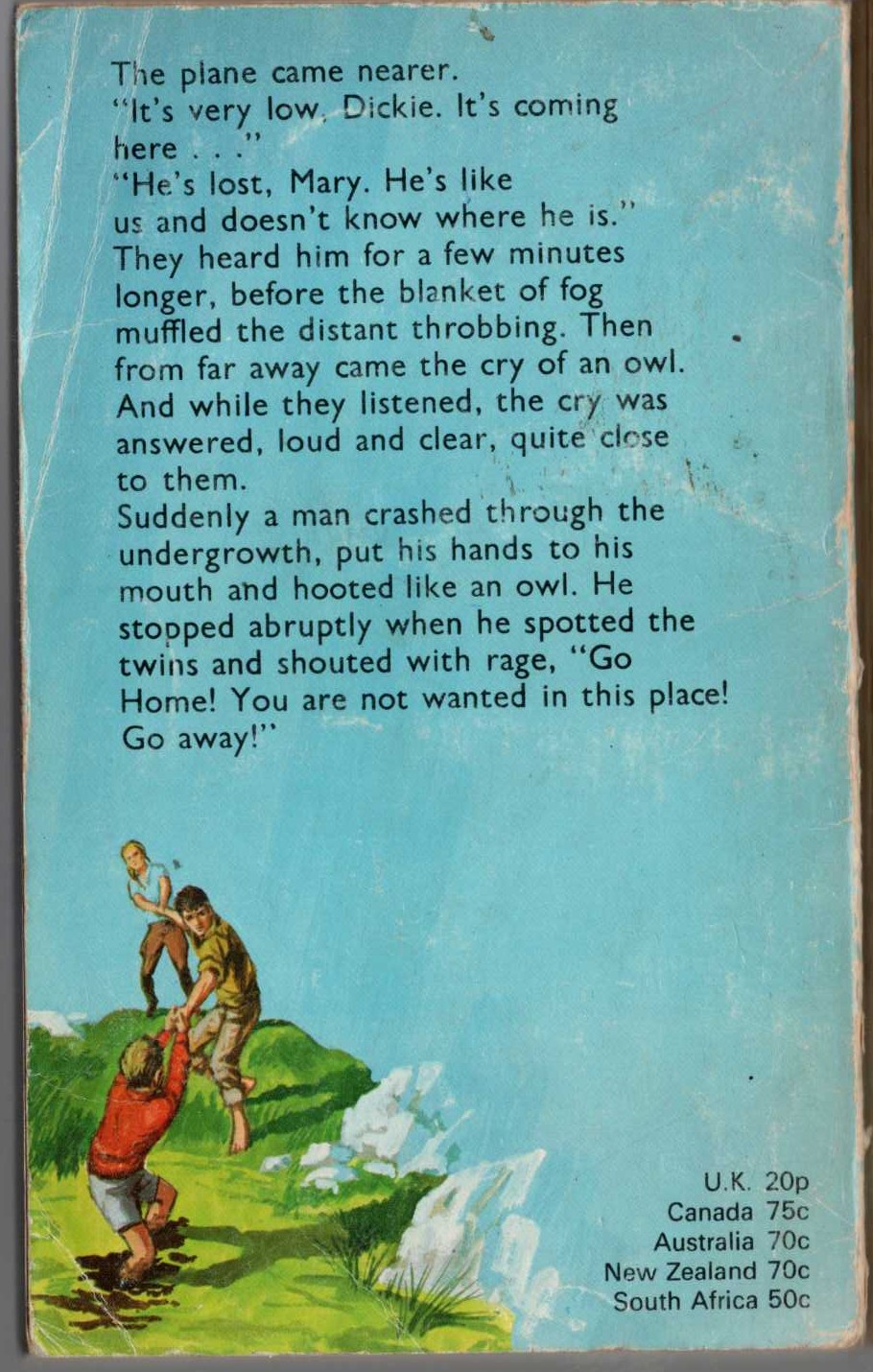 Malcolm Saville  MYSTERY AT WITCHEND magnified rear book cover image