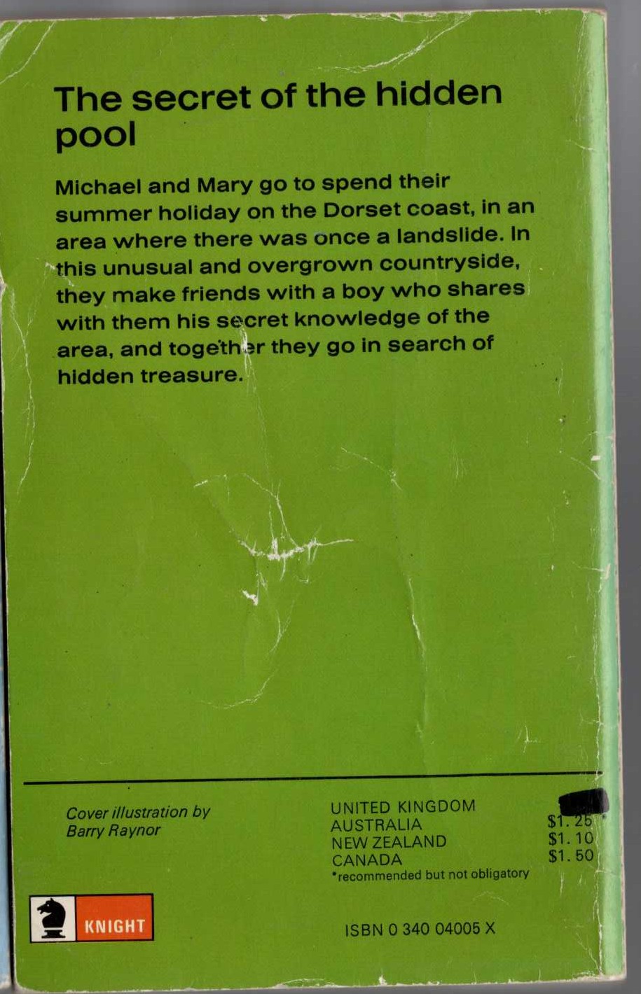 Malcolm Saville  THE SECRET OF THE HIDDEN POOL magnified rear book cover image