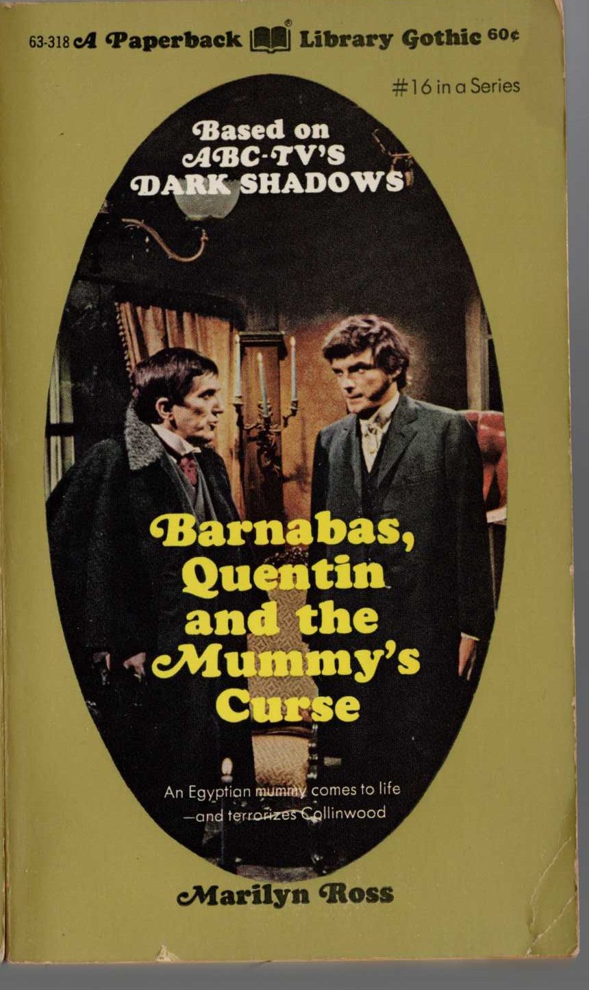 Marilyn Ross  BARNABAS, QUENTIN AND THE MUMMY'S CURSE front book cover image
