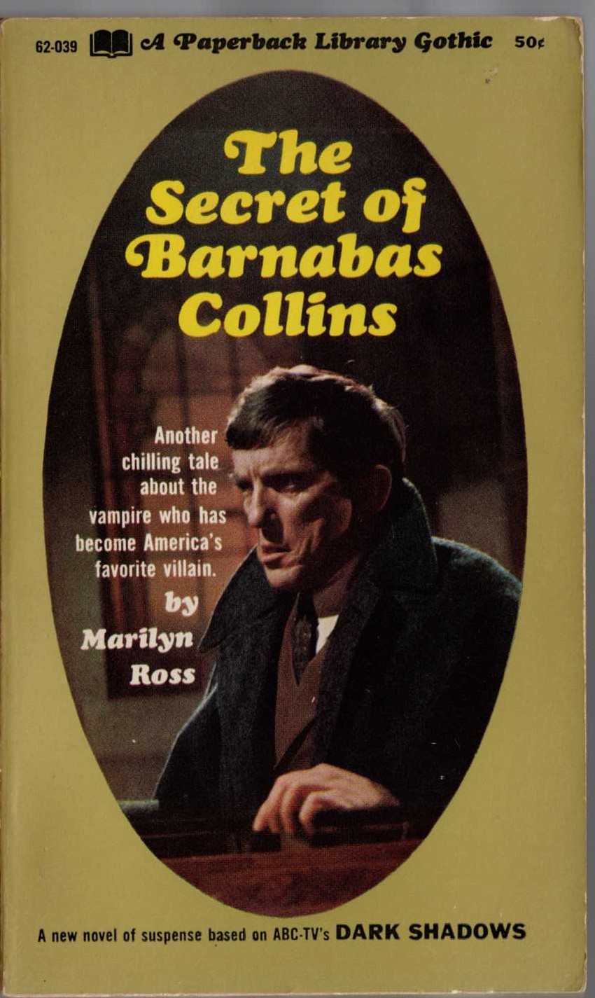 Marilyn Ross  THE SECRET OF BARNABAS COLLINS front book cover image