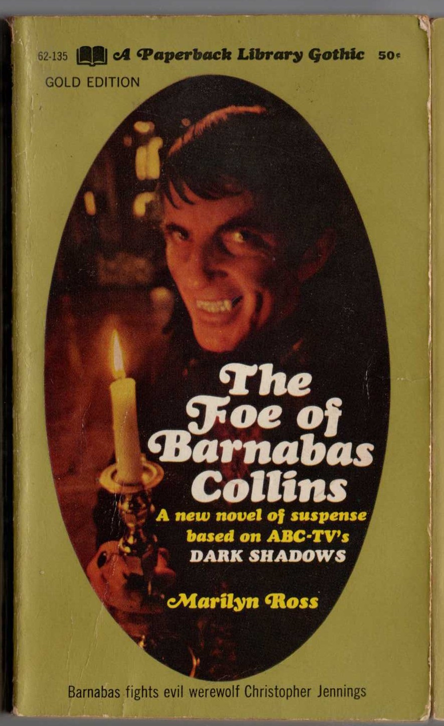 Marilyn Ross  THE FOE OF BARNABAS COLLINS front book cover image
