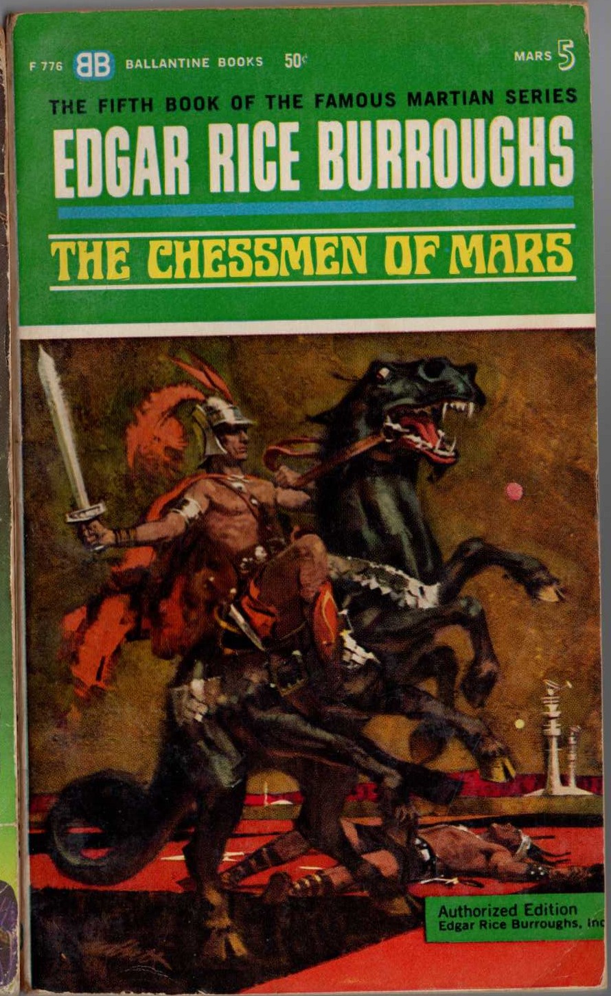 Edgar Rice Burroughs  THE CHESSMEN OF MARS front book cover image