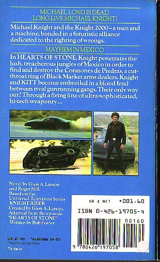 KNIGHT RIDER #3: HEARTS OF STONE magnified rear book cover image