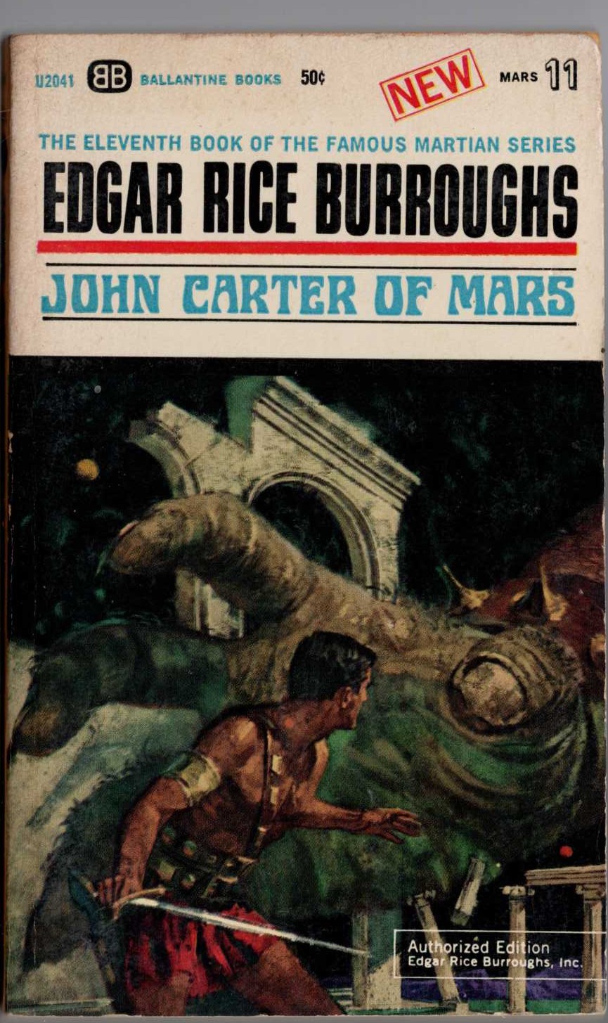 Edgar Rice Burroughs  JOHN CARTER OF MARS front book cover image