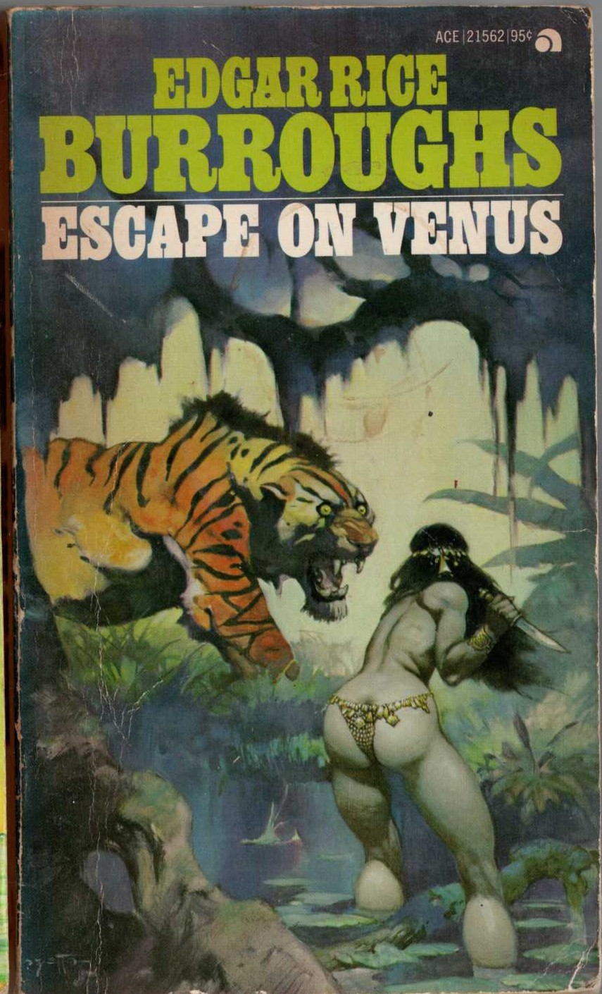 Edgar Rice Burroughs  ESCAPE ON VENUS front book cover image