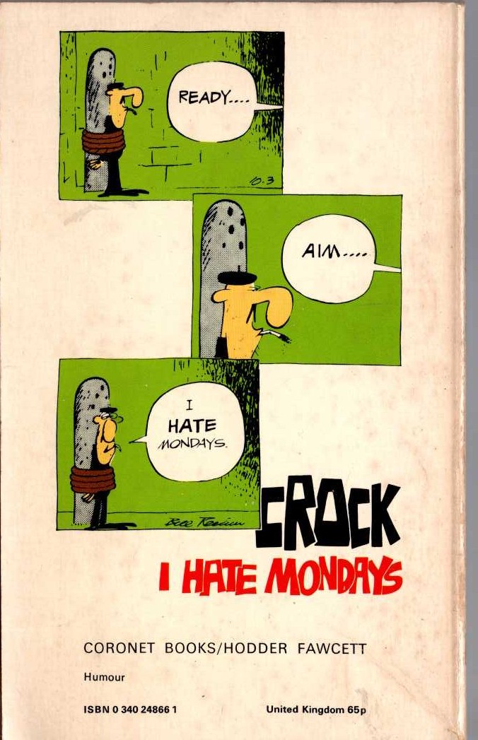 CROCK 2: I HATE MONDAYS magnified rear book cover image
