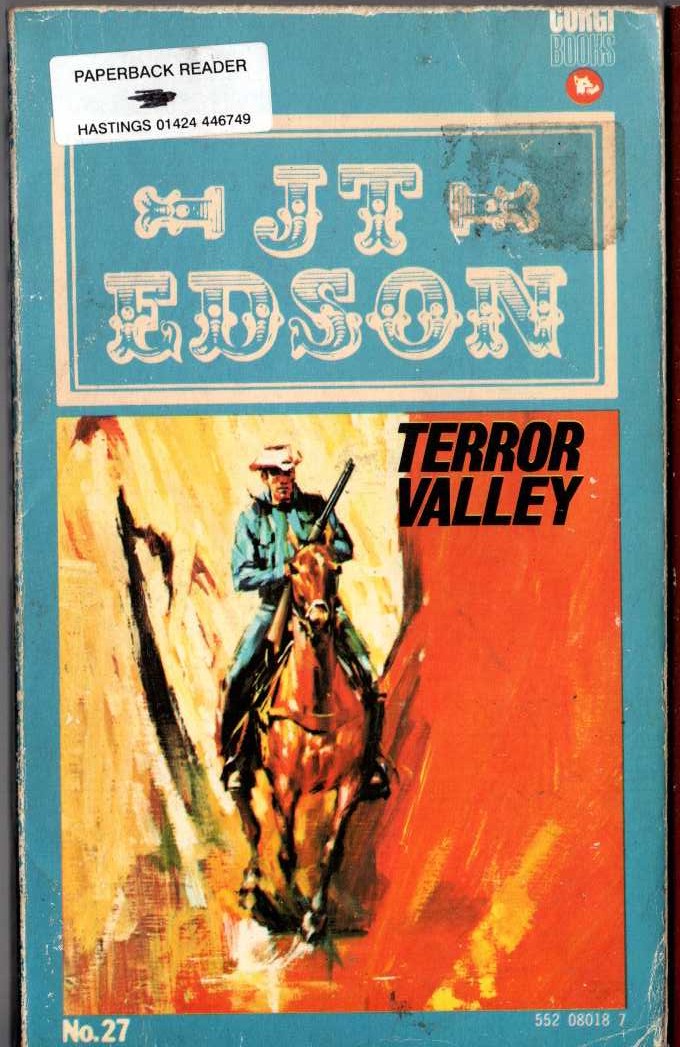 J.T. Edson  TERROR VALLEY front book cover image