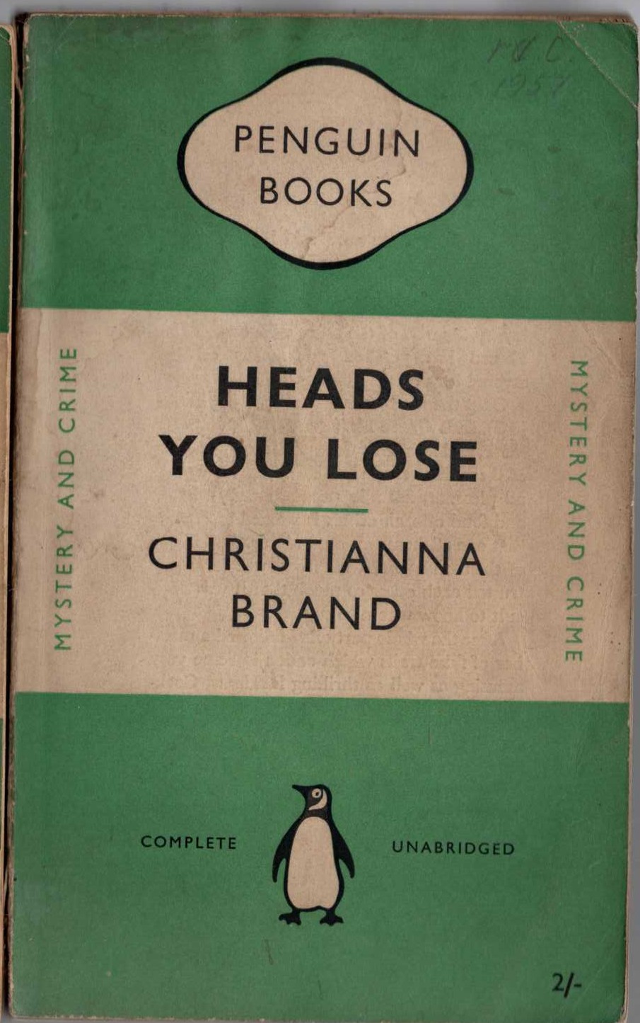 Christianna Brand  HEADS YOU LOSE front book cover image